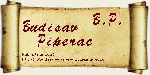 Budisav Piperac vizit kartica